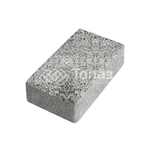 Тротуарная плитка Брусчатка, аляска белая на камне, 6 см