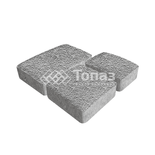 Тротуарная плитка Брук, серо-белая с мраморной крошкой, 6 см