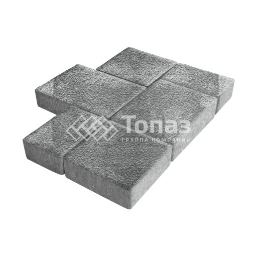 Тротуарная плитка Новый город, антрацит на камне, 6 см