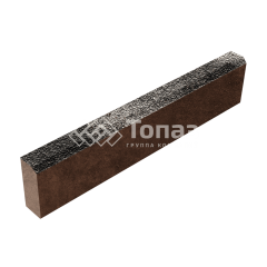 Камень бортовой БР 100.20.8, агат коричневый с мраморной крошкой, коричневое основание