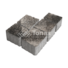 Тротуарная плитка Антик, агат коричневый, 4 см