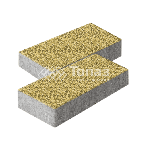 Тротуарная плитка 600х300х60, желтая с мраморной крошкой