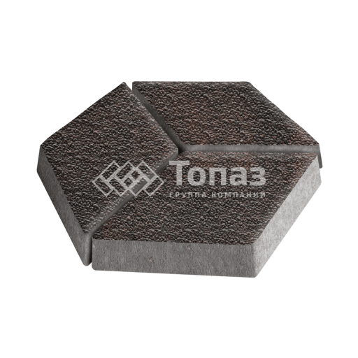 Тротуарная плитка Ромб, кармен с мраморной крошкой, 6 см