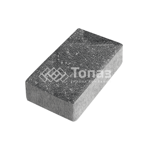 Тротуарная плитка Брусчатка, аляска черная на камне, 6 см