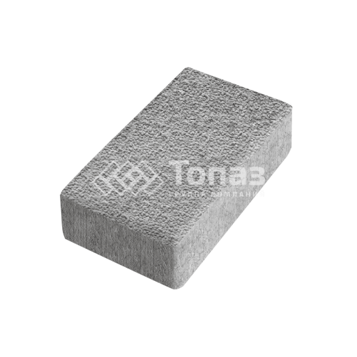 Тротуарная плитка Брусчатка, серо-белая с гранитной крошкой, 10 см