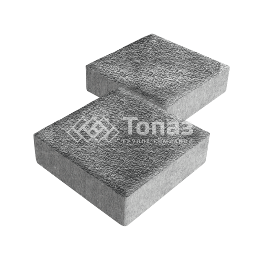 Тротуарная плитка Квадрат 200х200х60, антрацит с гранитной крошкой