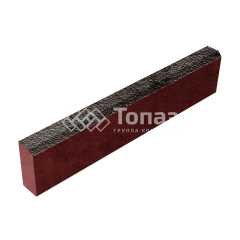 Камень бортовой БР 100.20.8, мокко с мраморной крошкой, красное основание
