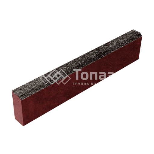 Камень бортовой БР 100.20.8, мокко с мраморной крошкой, красное основание