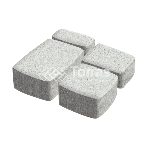 Тротуарная плитка Классико, белая, 4 см