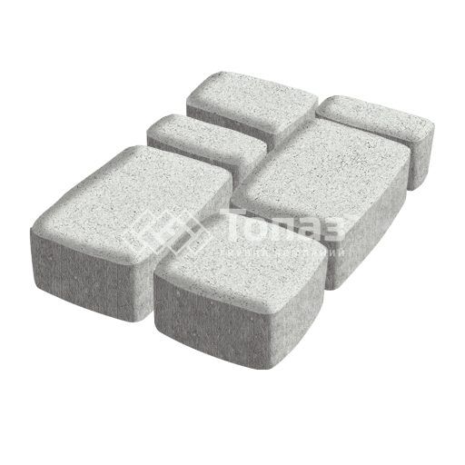 Тротуарная плитка Классико, белая, 4 см