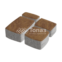 Тротуарная плитка Классико, листопад на камне, 4 см