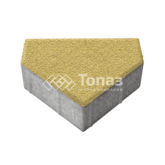 Тротуарная плитка Тиара, желтая на камне, 6 см