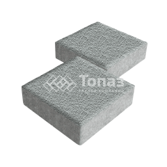 Тротуарная плитка Квадрат 200х200х40, серая с гранитной крошкой