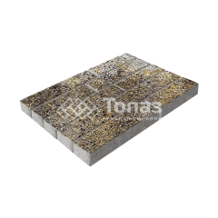 Тротуарная плитка Лукано, агат желтый с гранитной крошкой, 6 см