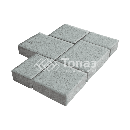 Тротуарная плитка Новый город, серая, 8 см