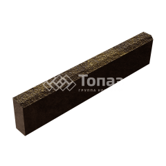 Камень бортовой БР 100.20.8, осень с мраморной крошкой, коричневое основание