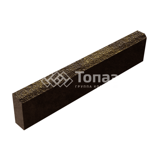 Камень бортовой БР 100.20.8, осень с мраморной крошкой, коричневое основание
