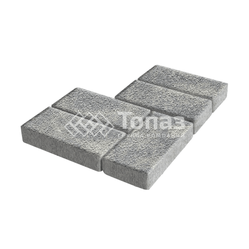 Тротуарная плитка Брусчатка, аква на камне, 4 см