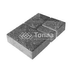 Тротуарная плитка Мюнхен, аляска черная с гранитной крошкой, 4 см