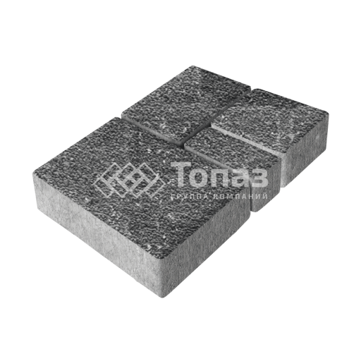 Тротуарная плитка Мюнхен, аляска черная с гранитной крошкой, 4 см