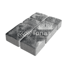 Тротуарная плитка Старый город, черно-белая, 4 см