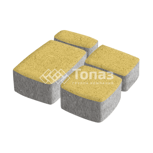 Тротуарная плитка Классико, желтая, 4 см