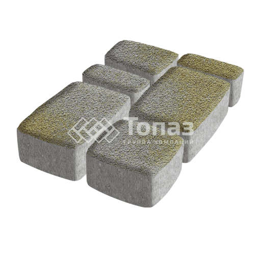 Тротуарная плитка Классико, меланж на камне, 4 см