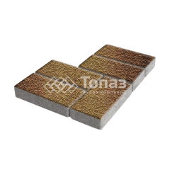 Тротуарная плитка Брусчатка, каир с мраморной крошкой, 10 см