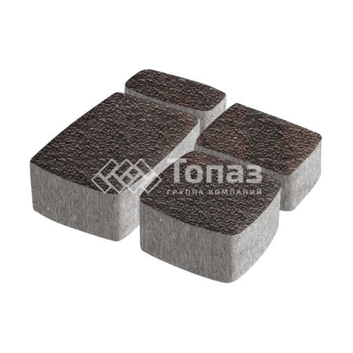 Тротуарная плитка Классико, кармен с гранитной крошкой, 6 см