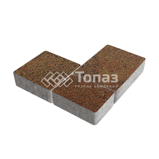 Тротуарная плитка Новый город, джафар оранжевый на камне, 6 см