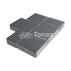 Тротуарная плитка Новый город, черная, 8 см