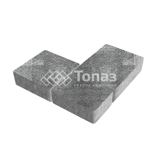 Тротуарная плитка Новый город, антрацит на камне, 4 см