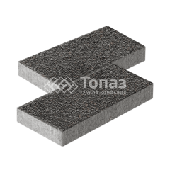 Тротуарная плитка 500х250х60, джафар черный с гранитной крошкой