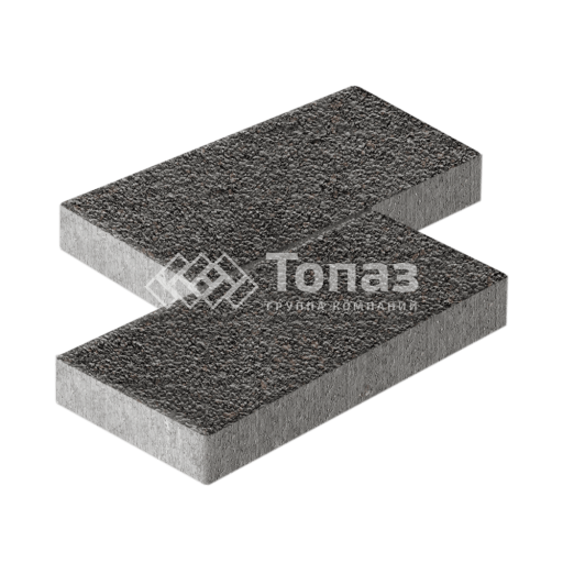 Тротуарная плитка 500х250х60, джафар черный с гранитной крошкой