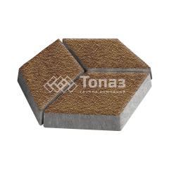 Тротуарная плитка Ромб, листопад с мраморной крошкой, 6 см