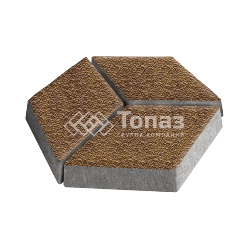 Тротуарная плитка Ромб, листопад с мраморной крошкой, 6 см