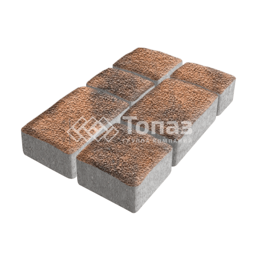 Тротуарная плитка Старый город, сомон с гранитной крошкой, 6 см