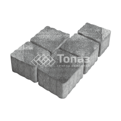 Тротуарная плитка Антик, антрацит, 4 см