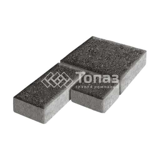 Тротуарная плитка Рубико, джафар черный, 4 см