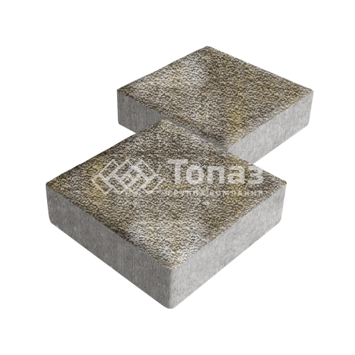 Тротуарная плитка Квадрат 200х200х40, степь с мраморной крошкой
