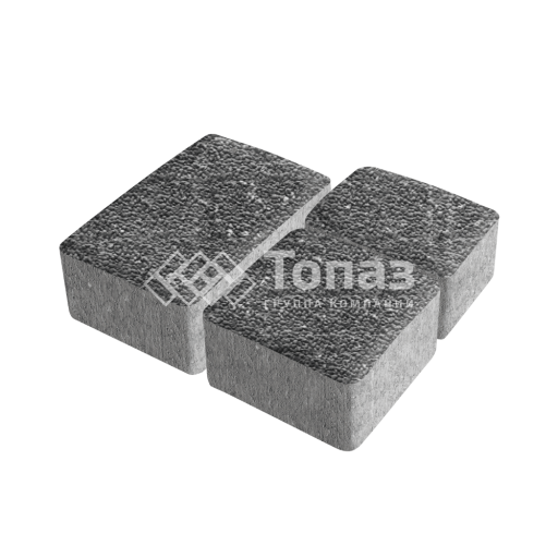 Тротуарная плитка Старый город, аляска черная с мраморной крошкой, 4 см