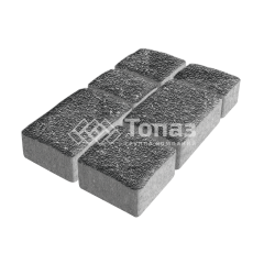 Тротуарная плитка Старый город, аляска черная с мраморной крошкой, 4 см