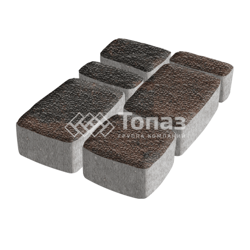 Тротуарная плитка Классико, конго с гранитной крошкой, 6 см