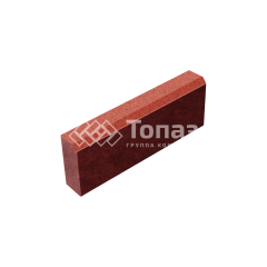Камень бортовой БР 50.20.8, красный в полном окрасе