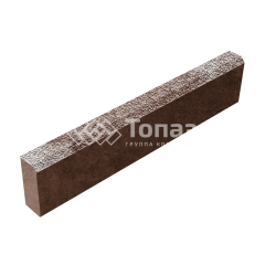 Камень бортовой БР 100.20.8, хаски с мраморной крошкой, коричневое основание