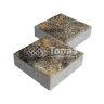 Тротуарная плитка Квадрат 200х200х60, агат кофейный с мраморной крошкой
