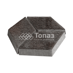 Тротуарная плитка Ромб, мокко с мраморной крошкой, 6 см