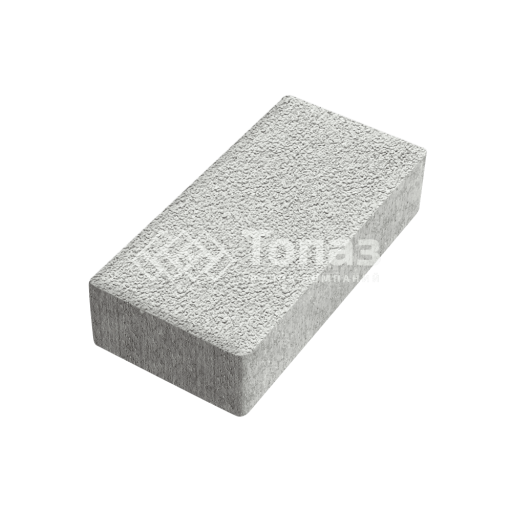 Тротуарная плитка 200х100х80, белая на камне