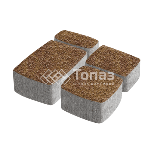 Тротуарная плитка Классико, листопад с гранитной крошкой, 6 см