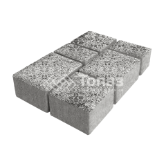 Тротуарная плитка Лэндхаус, аляска белая на камне, 6 см